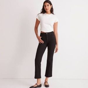 Madewell Kick Out Crop Jeans NWOT in Black Rinse Wash